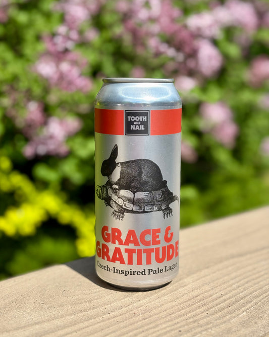 GRACE & GRATITUDE Whole Cone Saaz Lager, 4.5%
